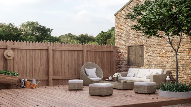  Nybygd terrasse og uteplass i Lommedalen.